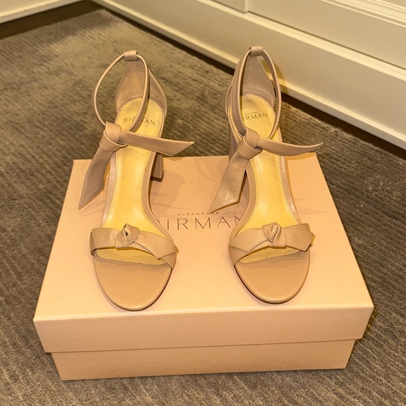 Alexandre Birman Clarita Block 90 - Beige Nappa Leather size 37.5 - Picture 3 of 6